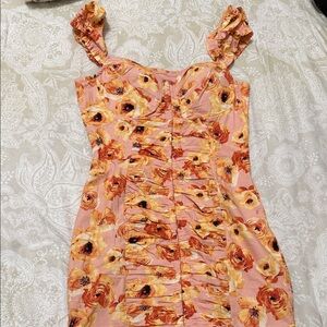 Floral Ruffled Women's Dress